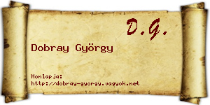 Dobray György névjegykártya